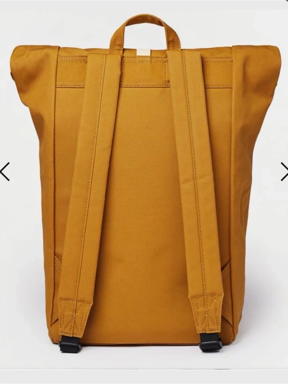 Sandqvist Yellow Rolltop Backpack - Dante Organic